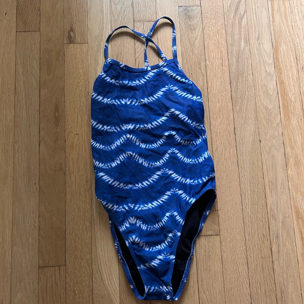Kids Blue Tie-Dye Swimsuit